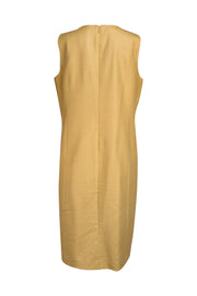 Lafayette 148 - Green Silk & Wool Blend Sleeveless Sheath Dress Sz 12 - Current Boutique