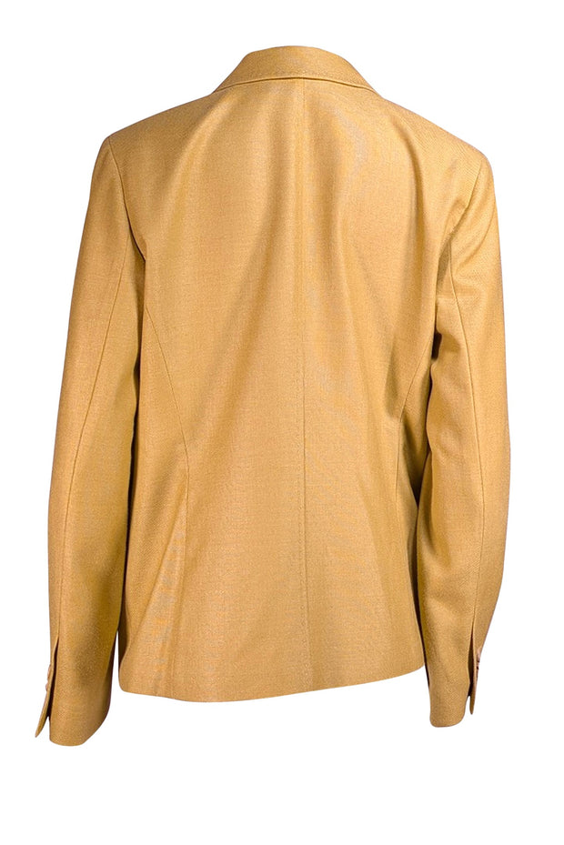 Lafayette 148 - Green Silk & Wool Blend Blazer Sz 12 - Current Boutique