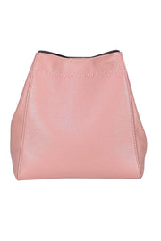 Tory Burch - Nude Pink Pebbled Leather Shoulder Bag - Current Boutique