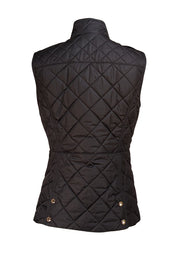 Burberry - Black Quilted Vest Sz M - Current Boutique