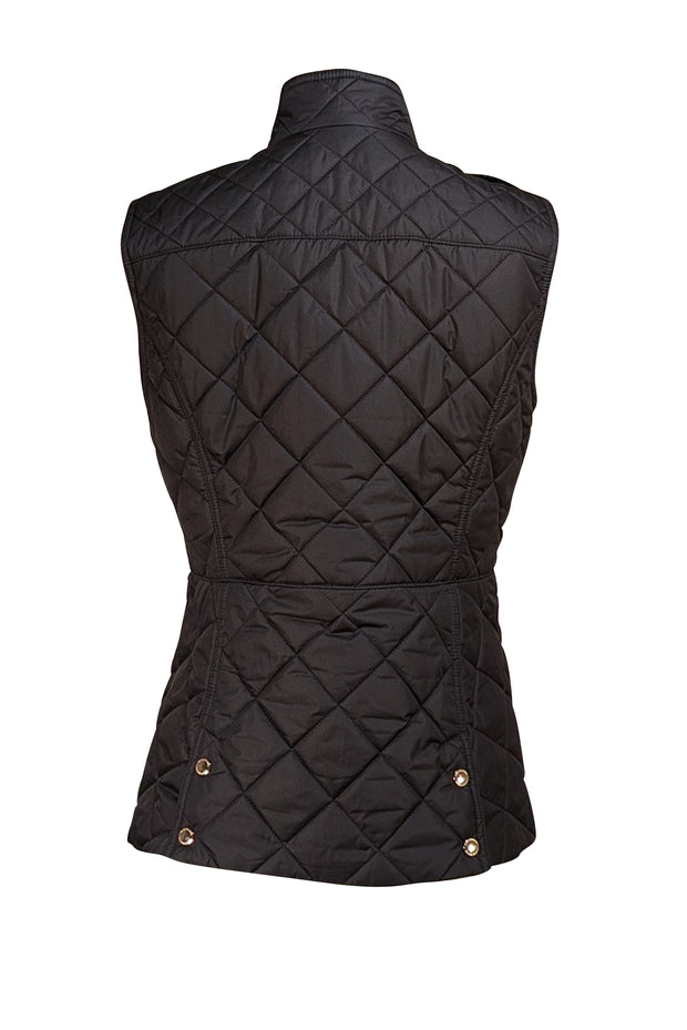 Burberry - Black Quilted Vest Sz M - Current Boutique