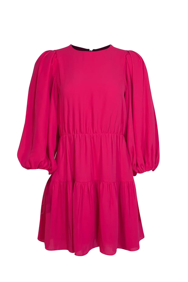 hot pink balloon sleeve dress Alice & Olivia