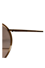 Boucheron - Gold Large Round Aviator Sunglasses - Current Boutique