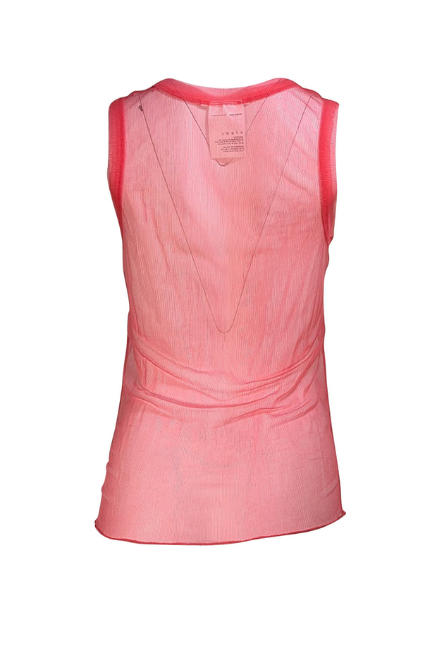Helmut Lang - Hot Pink Sheer Tank Top Sz M - Current Boutique