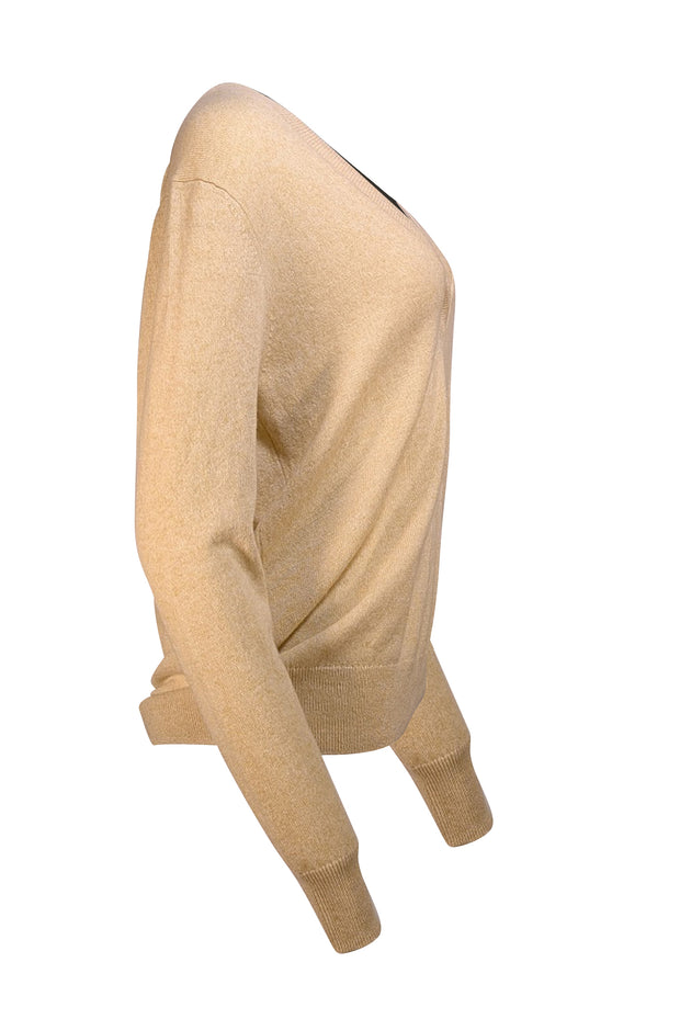 TWP - Butter Yellow V-Neck Cashmere Sweater Sz XS - Current Boutique