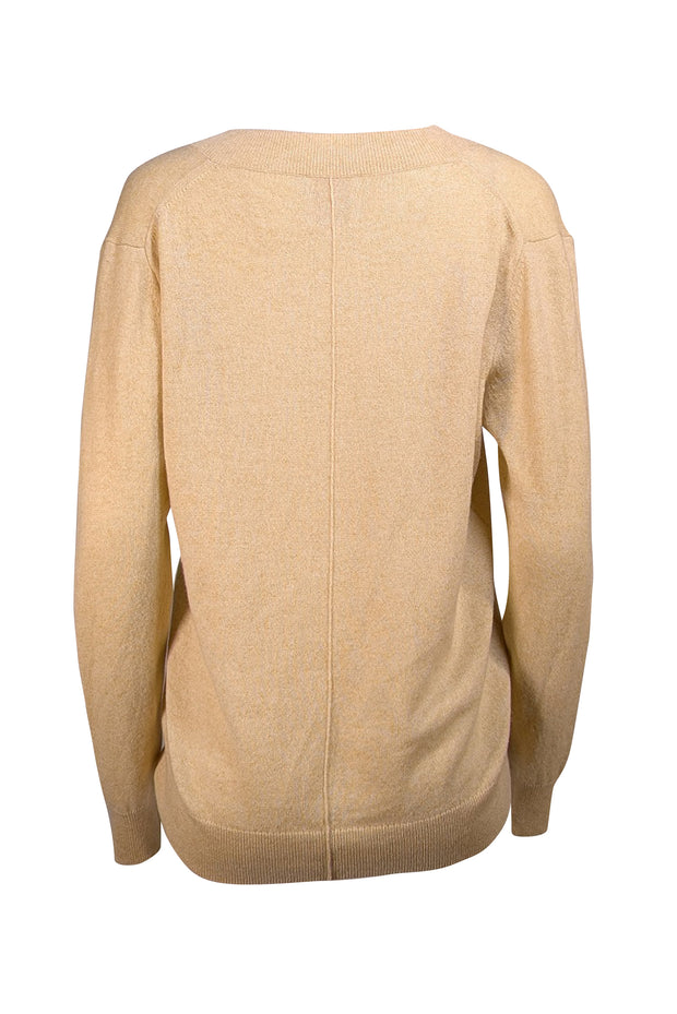 TWP - Butter Yellow V-Neck Cashmere Sweater Sz XS - Current Boutique