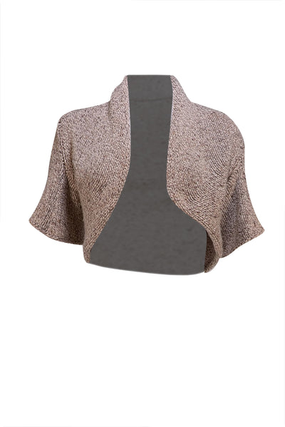 Brunello Cucinelli - Beige Knit Cashmere Shrug Sz L