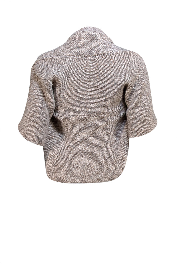 Brunello Cucinelli - Beige Knit Cashmere Shrug Sz L