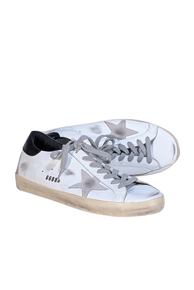 Golden Goose - White & Black Leather Super Star Sneakers Sz 11