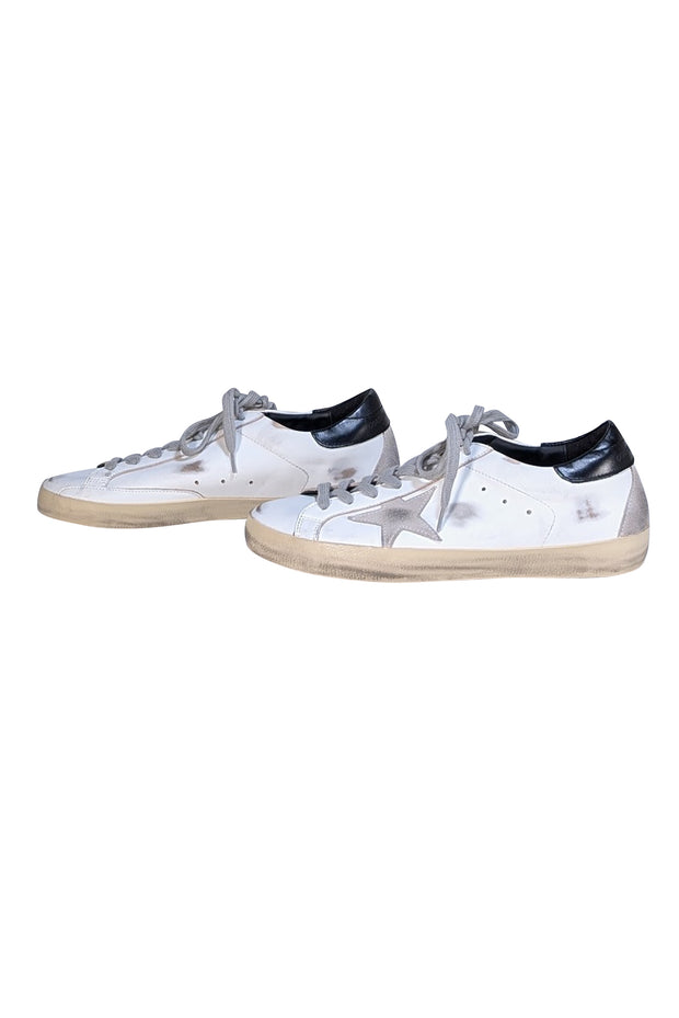 Golden Goose - White & Black Leather Super Star Sneakers Sz 11