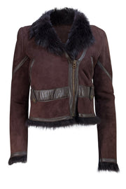 Haute Hippie - Chocolate Brown Suede Coat Sz XS - Current Boutique