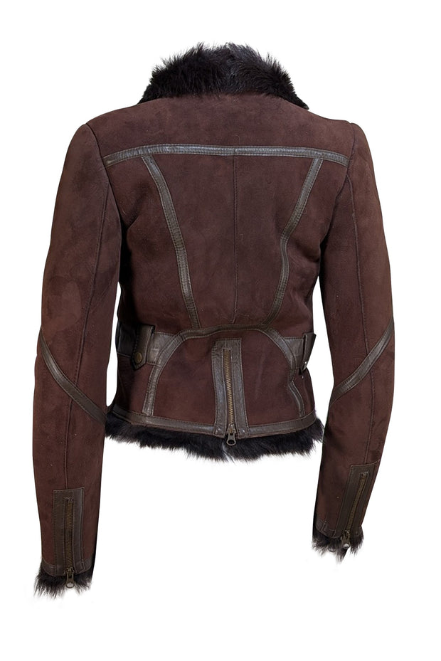 Haute Hippie - Chocolate Brown Suede Coat Sz XS - Current Boutique