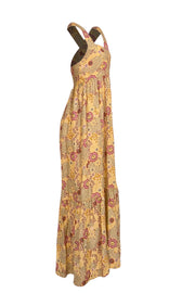 Rebecca Vallance - Yellow, Pink, & Green Floral Sleeveless Maxi Dress Sz 4
