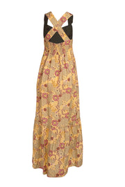 Rebecca Vallance - Yellow, Pink, & Green Floral Sleeveless Maxi Dress Sz 4