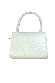 By Far - Sage Green Leather Croc Embossed Mini Bag