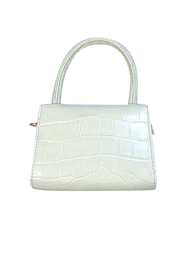 By Far - Sage Green Leather Croc Embossed Mini Bag