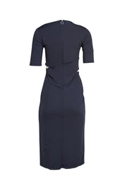 T Alexander Wang - Navy Short Sleeve Side Cut Out Midi Dress Sz M - Current Boutique