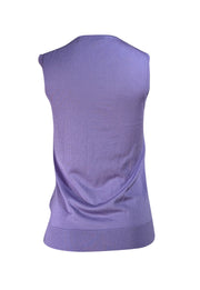 Ralph Lauren- Lavender Sleeveless Silk Knit Top Sz M - Current Boutique