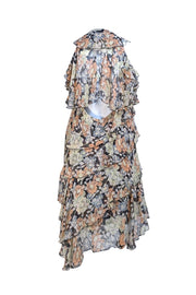 The Kooples - Green, Black, Orange Floral Sleeveless Dress Sz 6