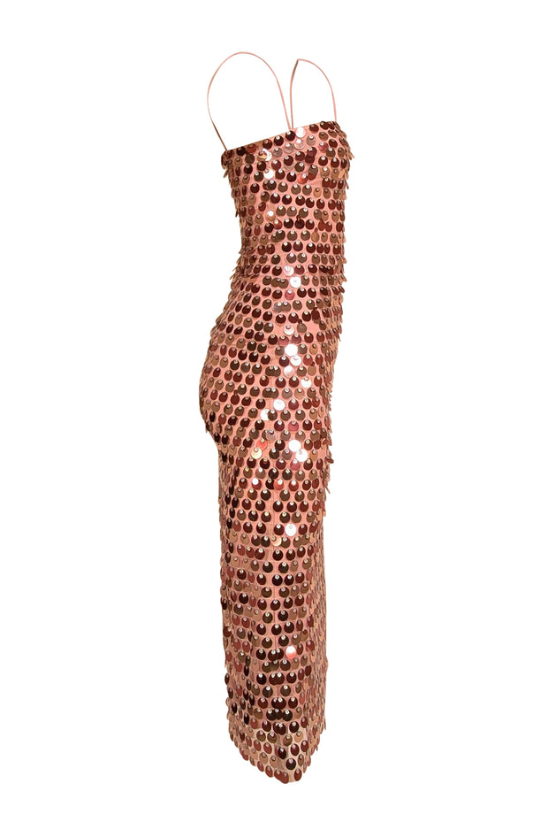 phoenix sequined midi dress The New Arrivals by Ilkyaz Ozel Phoenix Sequined Midi Slip Dress