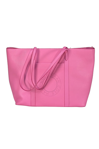 Cole Haan - Bubblegum Pink Leather Zipper Tote Bag - Current Boutique