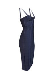 herve leger blue dress Herve Leger