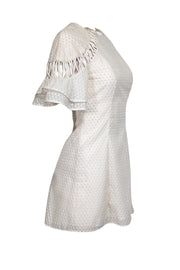 Current Boutique-C/MEO Collective - Cream Textured Cross Detail Dress Sz 4