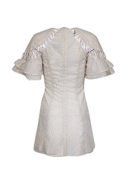 Current Boutique-C/MEO Collective - Cream Textured Cross Detail Dress Sz 4