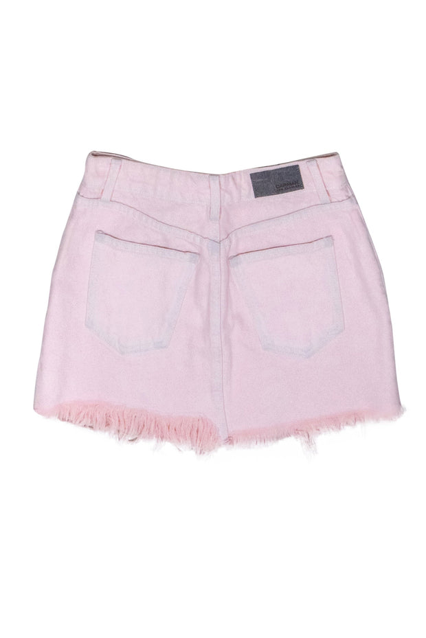 Current Boutique-Carmar - Light Pink Denim Skirt w/ Zippers Sz 2