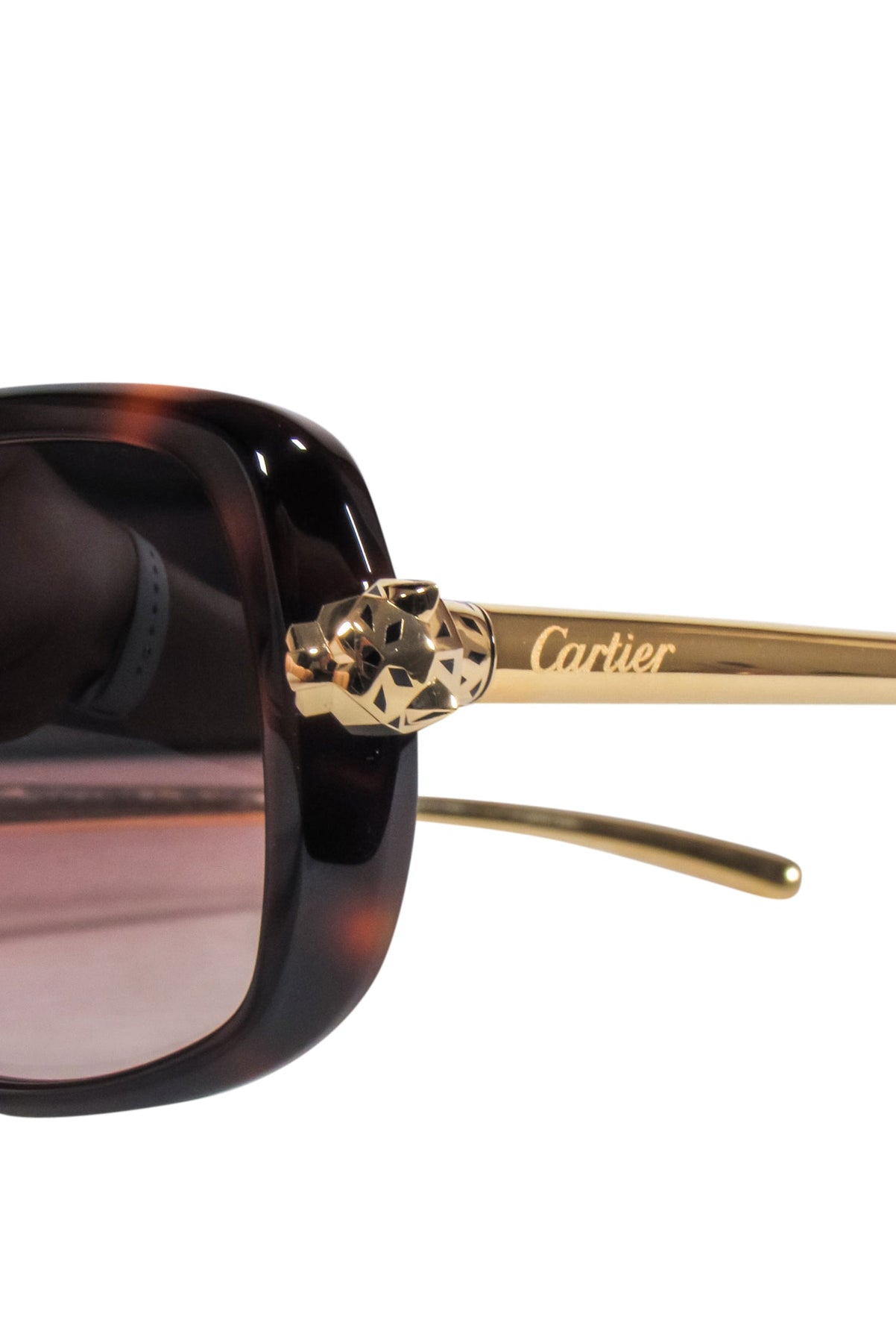 Cartier Brown Tortoise Sunglasses W Gold Legs Current Boutique 2831