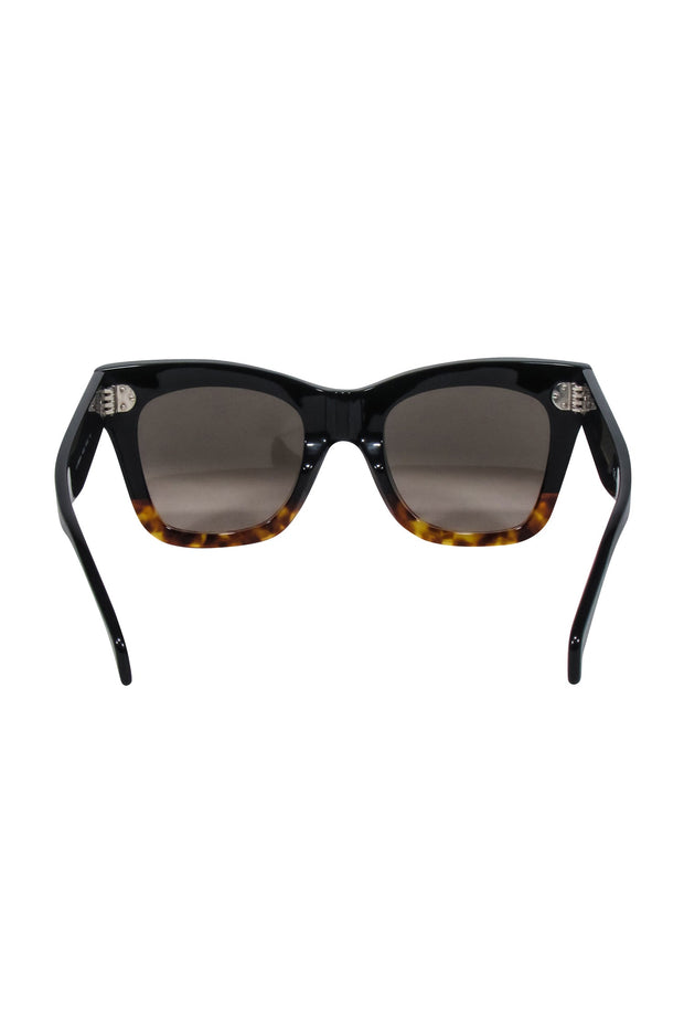 Current Boutique-Celine - Black To Brown Ombre Tortoise Cat-Eye Square Sunglasses