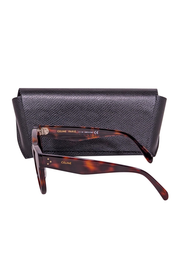 Current Boutique-Celine - Brown Tortoise Rounded Sunglasses