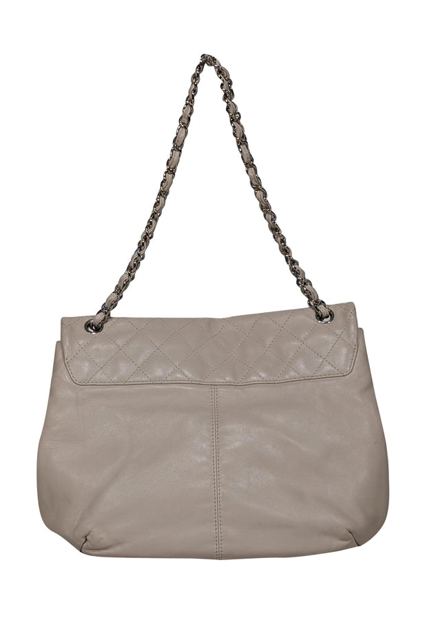 Current Boutique-Chanel - Beige Quilted Medium Trainon Flap Shoulder Bag