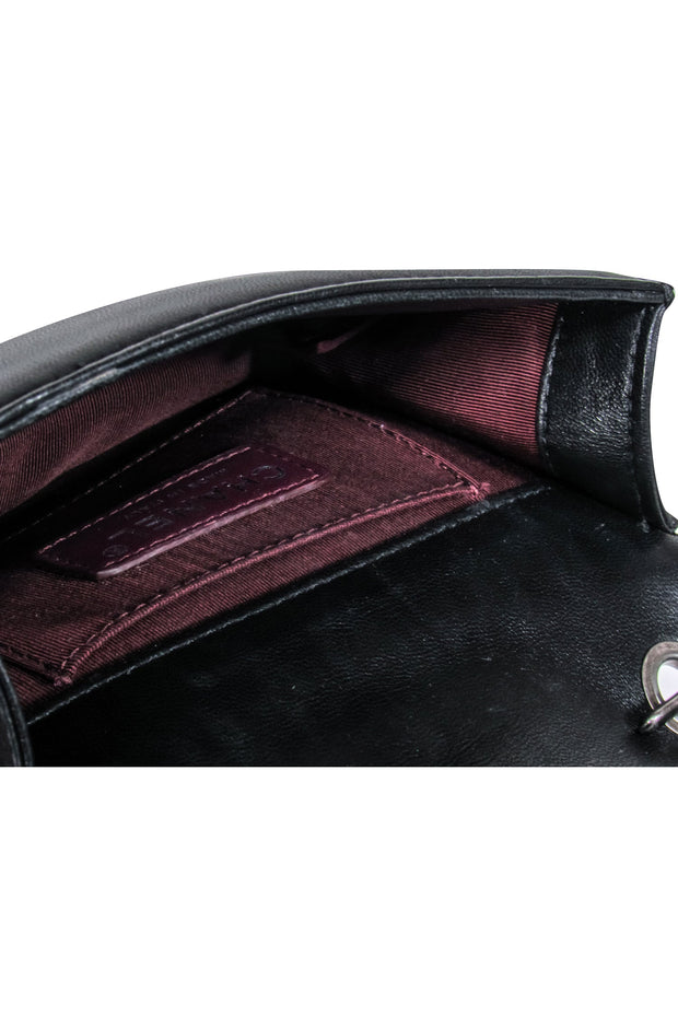Current Boutique-Chanel - Black Leather “Boy Brick” Flap Mini Crossbody Bag