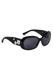 Chanel - Black Sunglasses w/ 3D Flower Side Detail – Current Boutique
