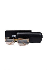 Current Boutique-Chanel - Gold Frameless Sunglasses