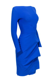 Current Boutique-Chiara Boni - Cobalt Blue Long Sleeve Dress Sz 2