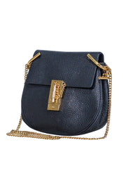 Current Boutique-Chloe - Black Grained Lambskin Leather "Drew" Crossbody Bag