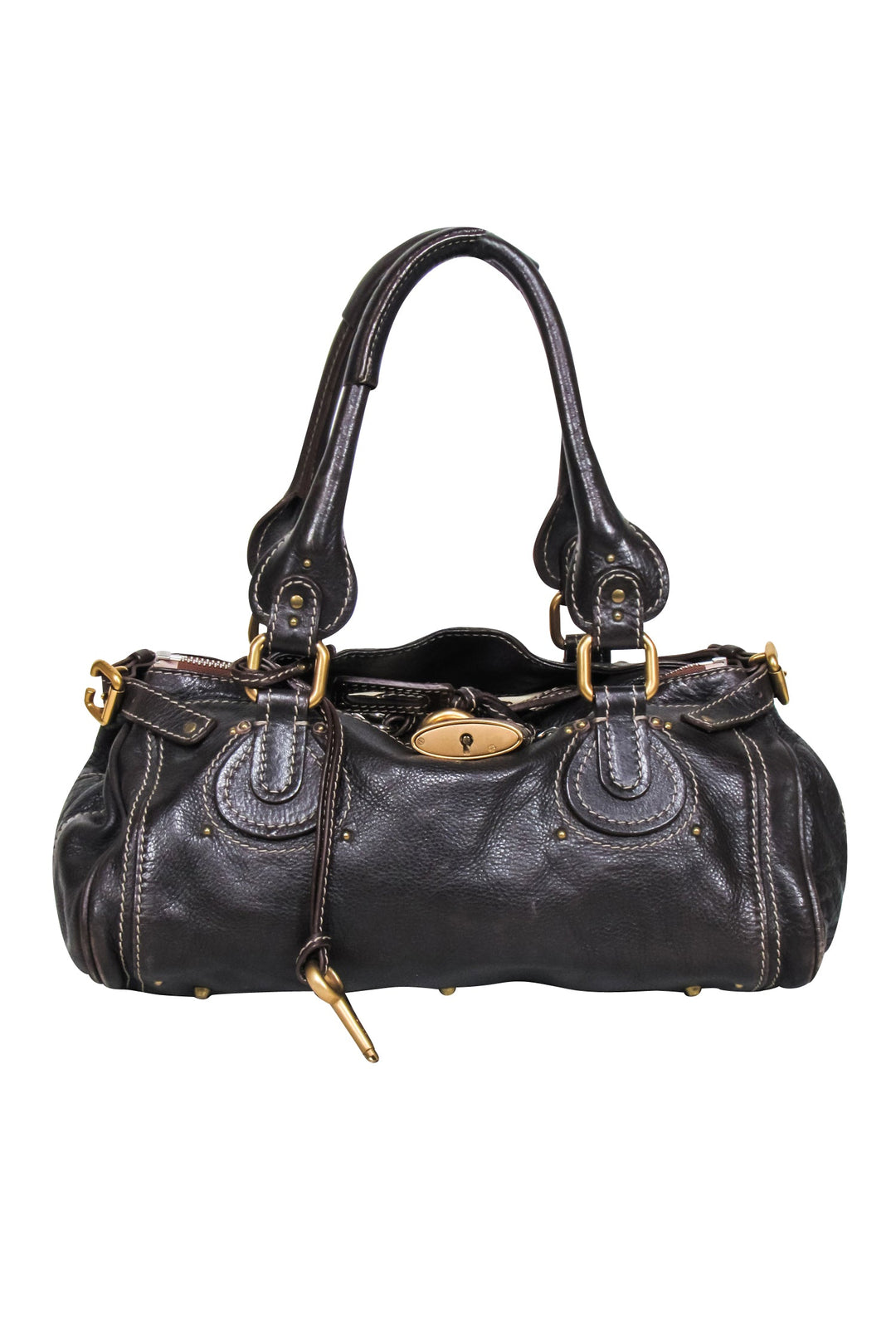 Chloe brown 2024 leather Paddington bag