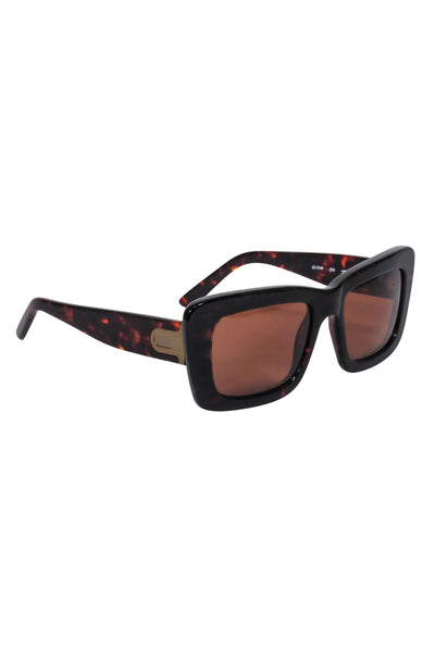 Current Boutique-Chloe - Brown Tortoise Large Square Sunglasses