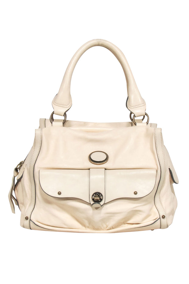 Current Boutique-Chloe - Ivory Leather Large Shoulder Bag