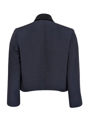 Current Boutique-Chloe - Navy w/ Black Lapel Cropped Blazer Sz M