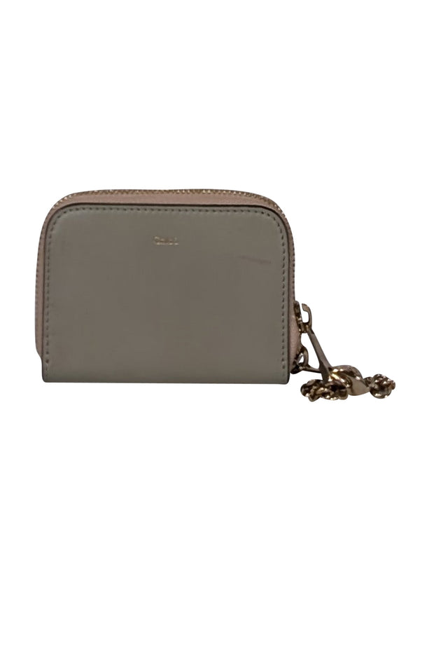 Current Boutique-Chloe - Sage Green & Black Small Leather Wallet