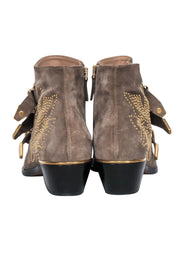 Current Boutique-Chloe - Tuape Suede Studded Short Boots Sz 8.5