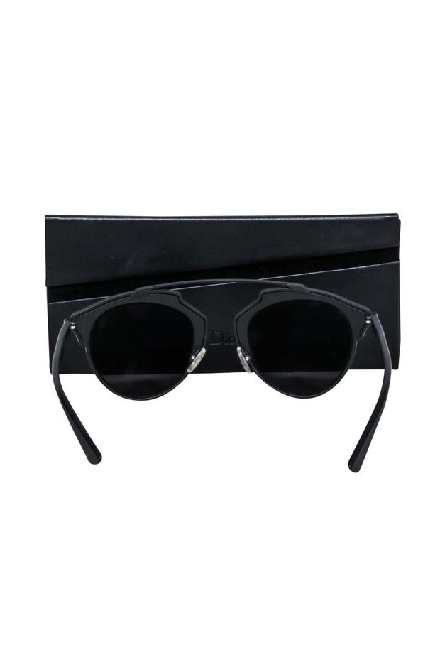 Current Boutique-Christian Dior - Black Cat Eye Aviator Sunglasses