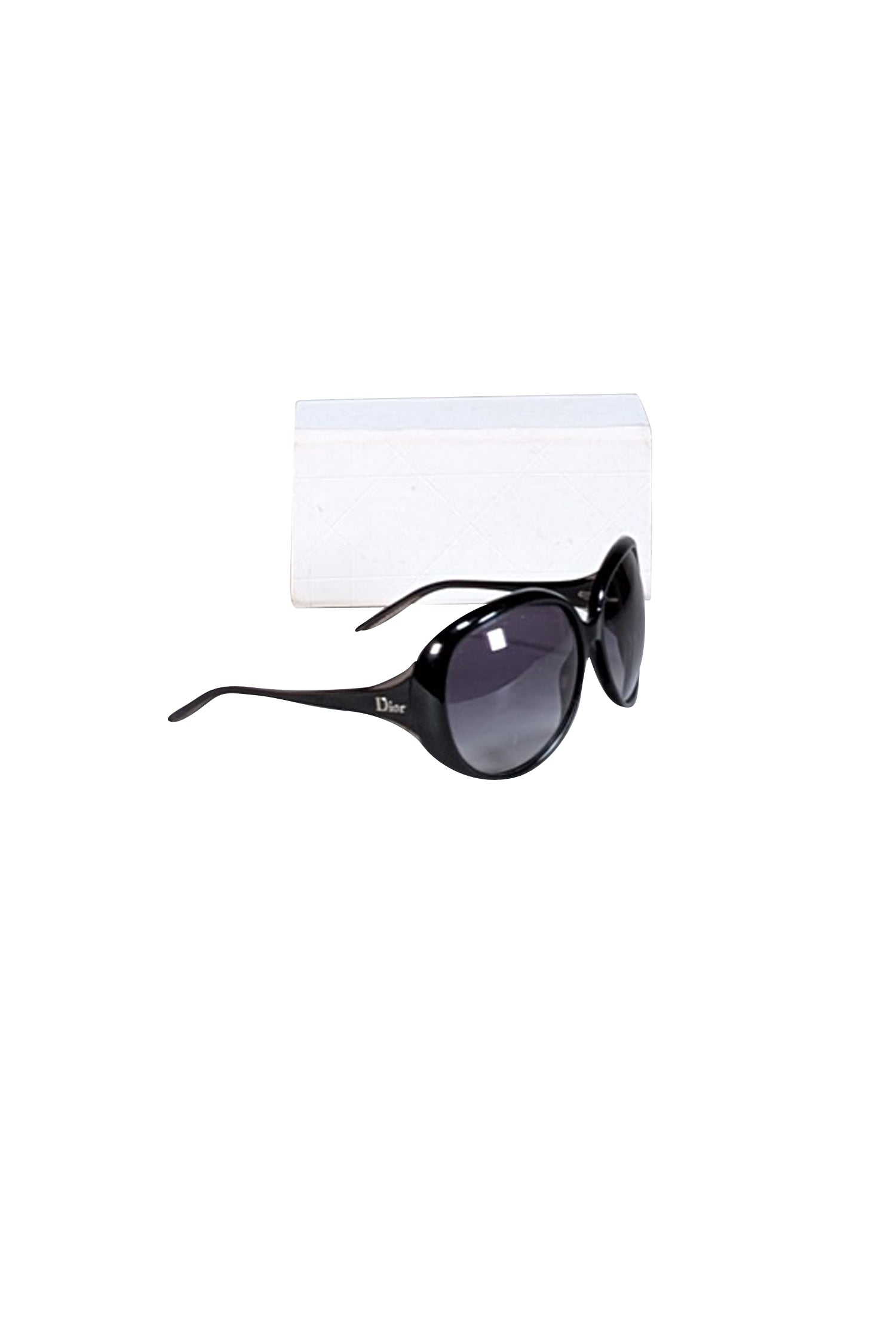 Christian Dior - Black Large Round Sunglasses | Current Boutique display picture 3