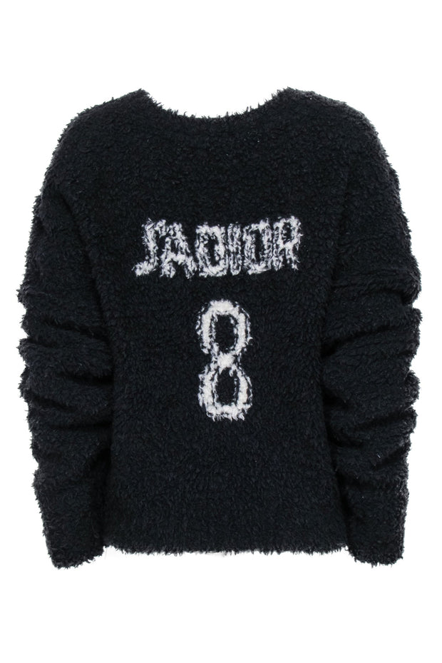 Current Boutique-Christian Dior - Black Teddy "J'Adior 8" Sweater Sz 8