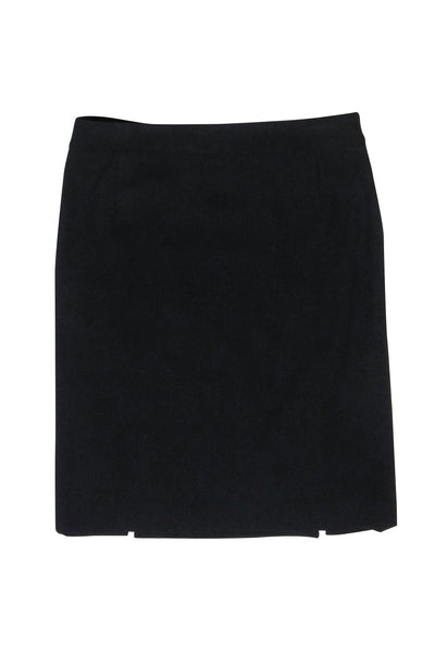 Current Boutique-Christian Dior - Black Wool Pencil Skirt Sz 6