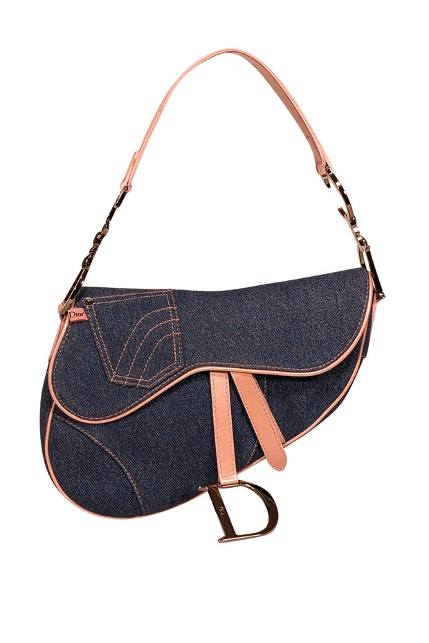 Christian dior blue saddle bag deals