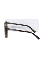 Current Boutique-Christian Dior - Brown Tortoise Round Frame Sunglasses